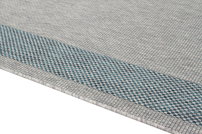 Covor modern geometric albastru-gri|Covoare versatile premium [5]