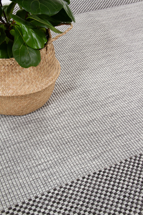 Covor modern geometric negru-gri|Covoare versatile premium [6]
