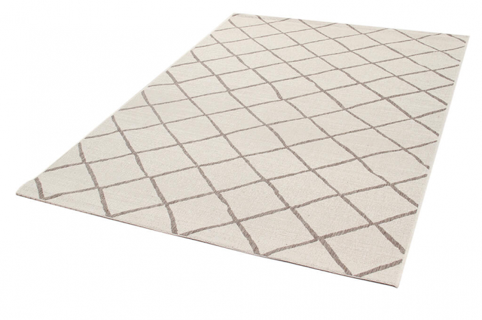 Covor geometric mare sampanie-taupe|Covoare interior-exterior XL [2]