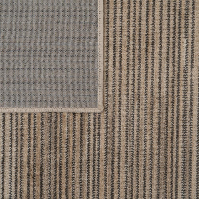 Covor living din viscoză în tonuri naturale cu model geometric liniar [5]
