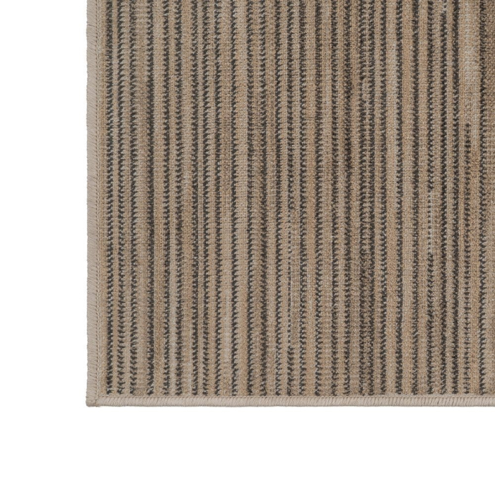 Covor living din viscoză în tonuri naturale cu model geometric liniar [4]