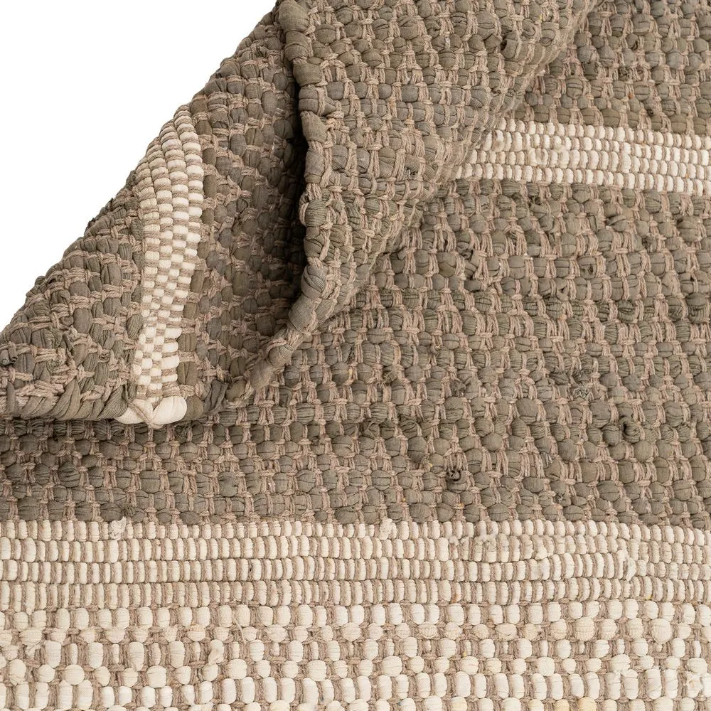 Covor mare din bumbac cu dungi gri-bej 200x300 cm [3]