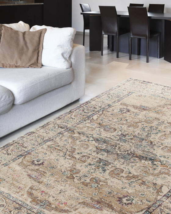 Traversa vintage arabesc alb-bej|Traverse elegante premium [7]
