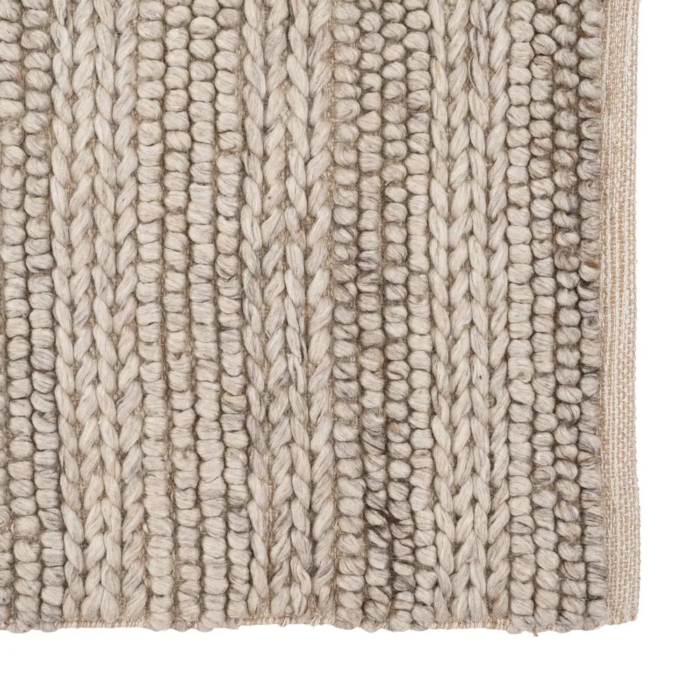 Taupe covor statement lana bumbac mare - Covoare elegante [3]