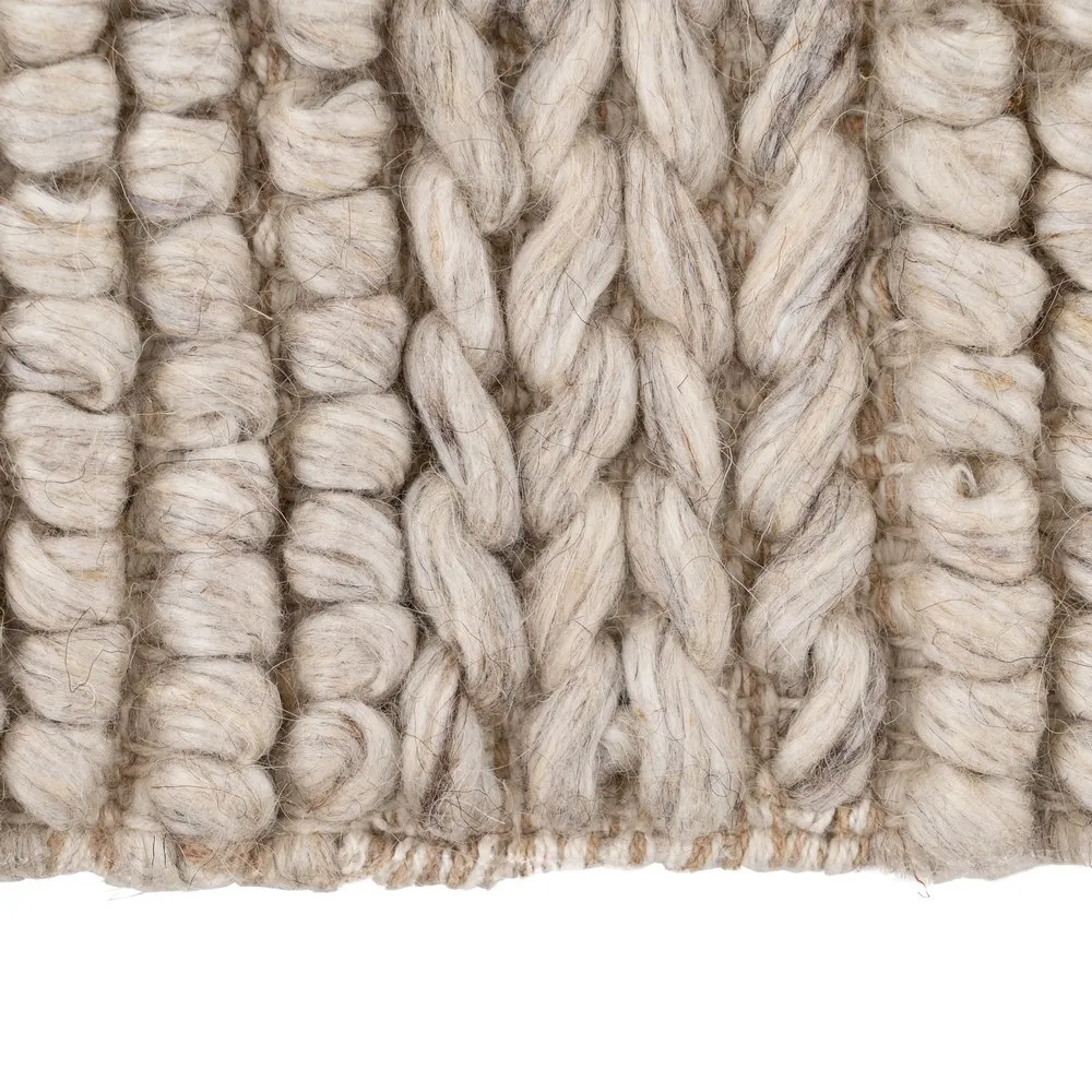 Taupe covor statement lana bumbac mare - Covoare elegante [4]