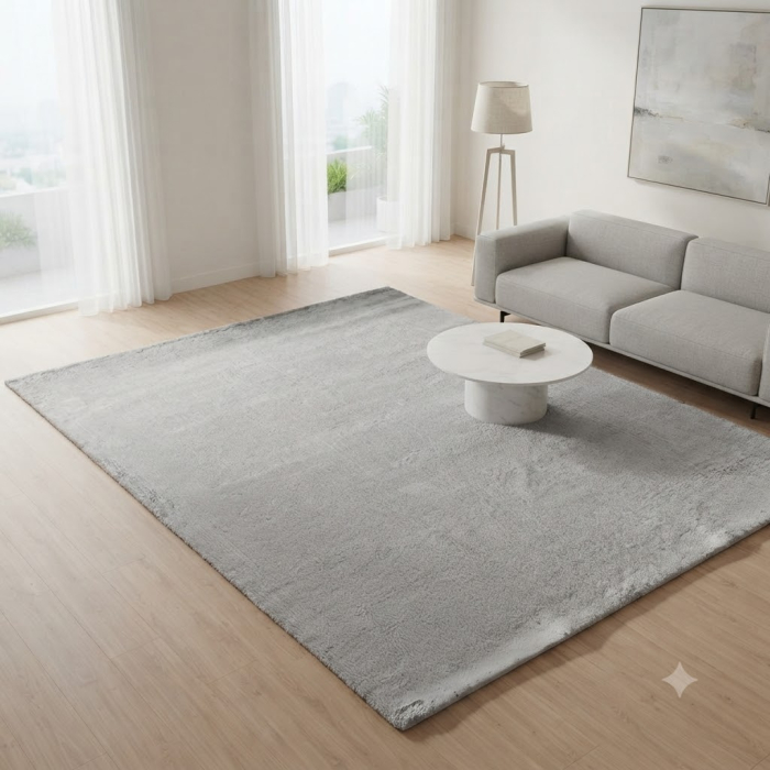 Covor Gri Minimalist Impresionant | Covoare Elegante pentru Casa [2]