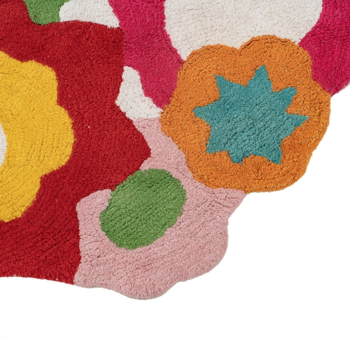 Covor rotund bumbac model floral|Covoare lavabile pentru decor modern [2]