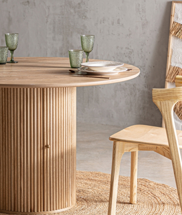 Covor rotund din iută maro – covor boho din fibre naturale împletite [3]