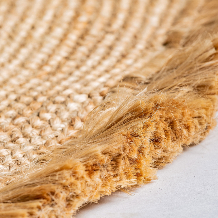 Covor rotund din iută naturală [6]