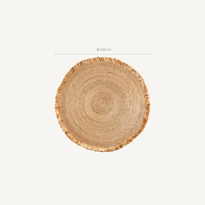 Covor rotund din iută naturală [8]