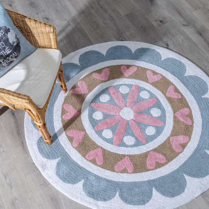 Covor Rotund Mandala din Bumbac | CreativDeco [2]