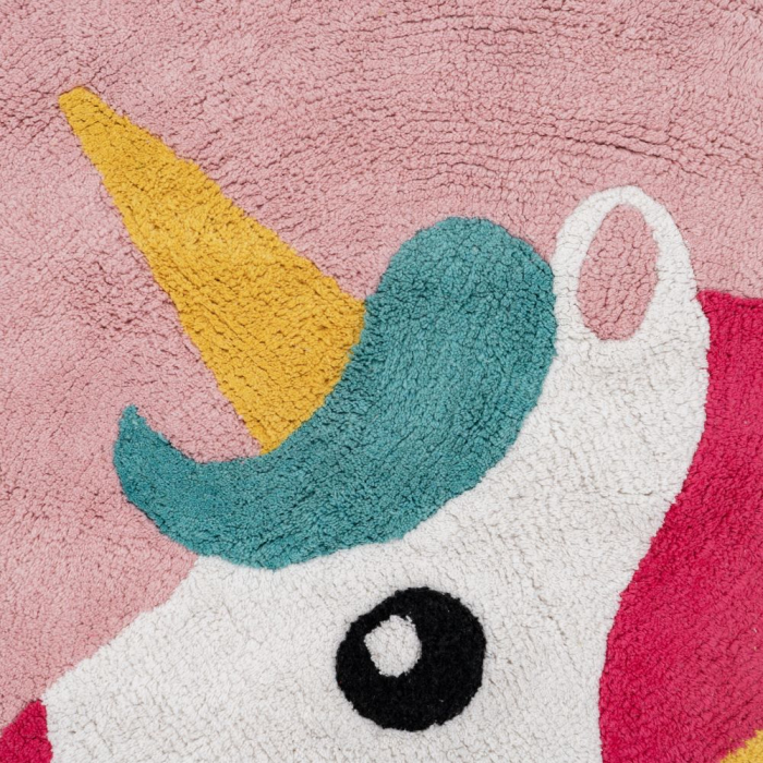 Covor rotund bumbac model unicorn|Covoare pentru camere de copii [3]