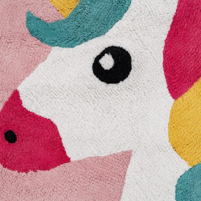 Covor rotund bumbac model unicorn|Covoare pentru camere de copii [4]