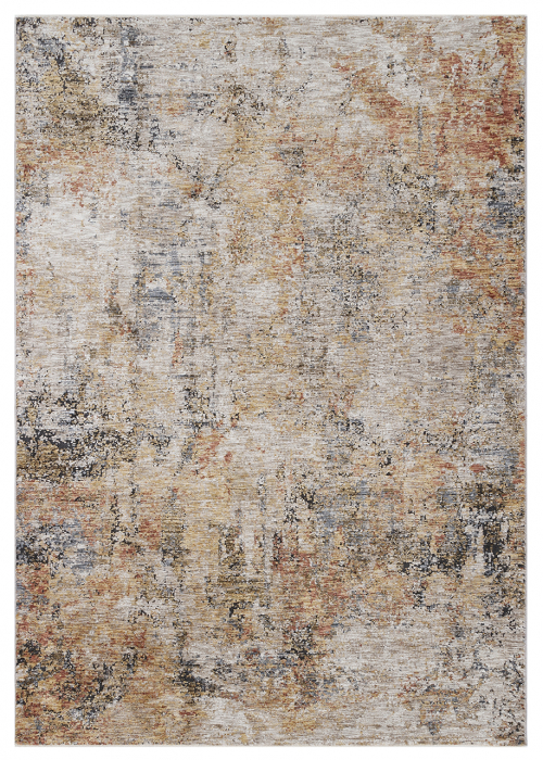 Covor abstract modern ruginiu bej|Covoare versatile premium [1]