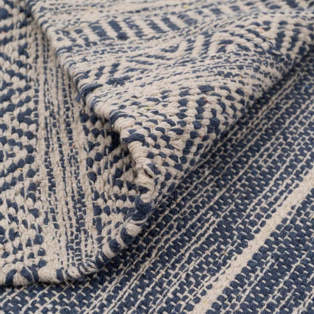 Covor rustic albastru-alb 120x180 cm | Covoare decorative [7]