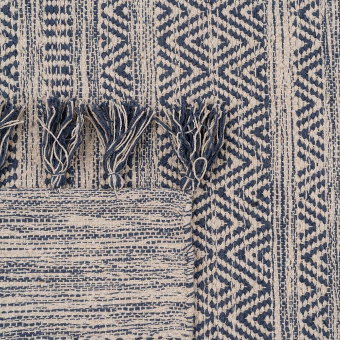 Covor rustic albastru-alb 120x180 cm | Covoare decorative [6]