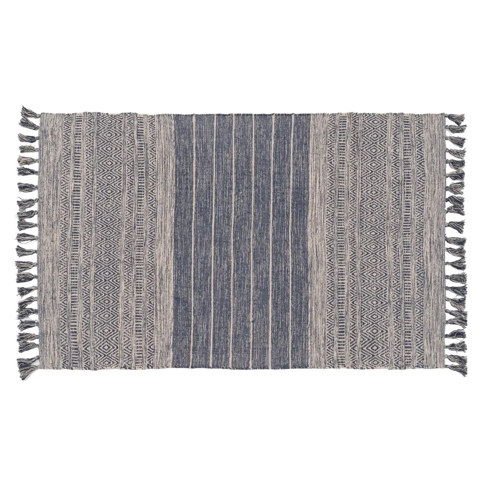 Covor rustic albastru-alb 120x180 cm | Covoare decorative [1]