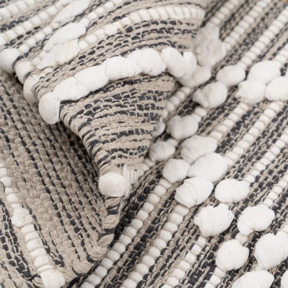 Covor Rustic Gri-Alb pentru Living | Covoare Mari Elegante [3]