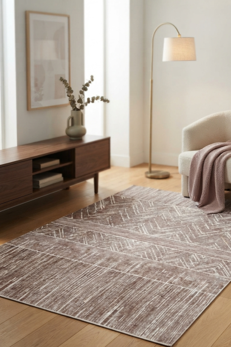 Covor vintage modern taupe-alb|Covoare elegante premium [2]