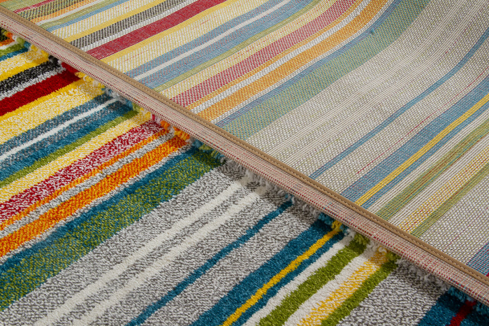Covor modern geometric multicolor verde|Covoare contemporane premium [8]