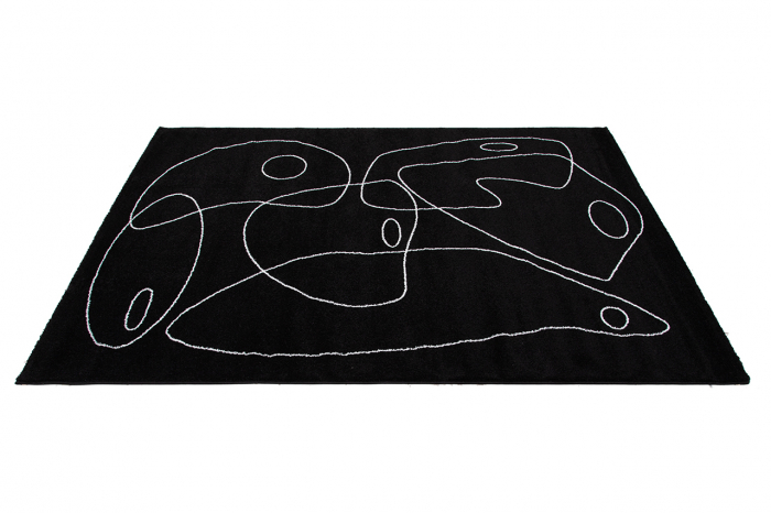 Covor abstract geometric ivory-negru|Covoare moderne premium [4]