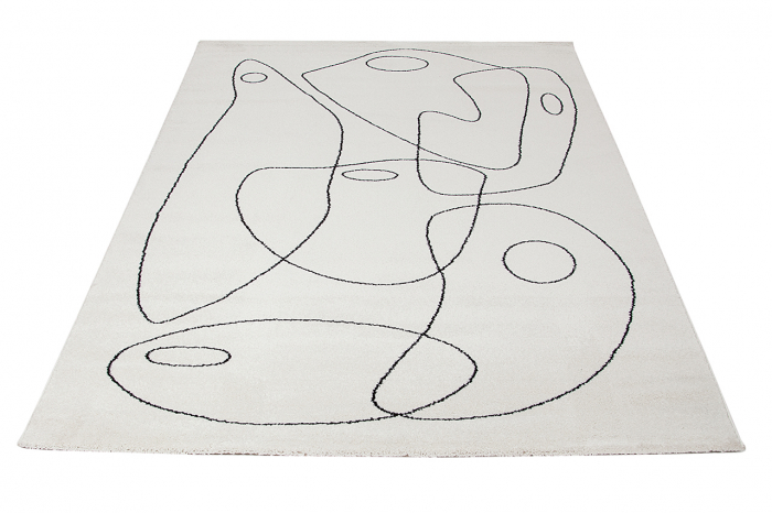 Covor abstract geometric negru-ivory|Covoare moderne premium [2]