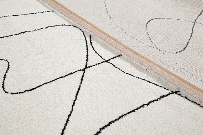 Covor abstract geometric negru-ivory|Covoare moderne premium [9]