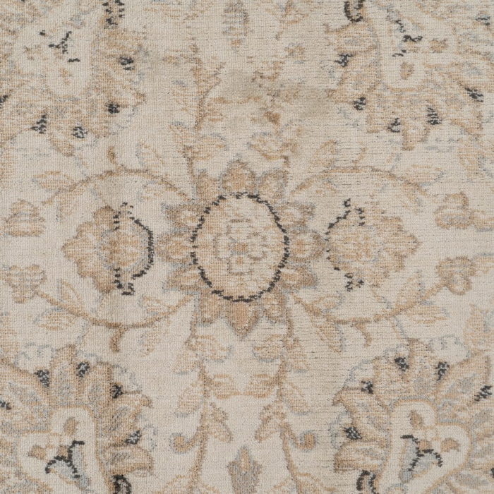 Covor vintage din viscoză în tonuri naturale cu bordură decorativă [6]