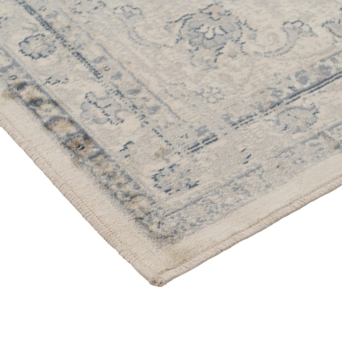Covor vintage gri din viscoză, medalion central, dimensiune mare [2]