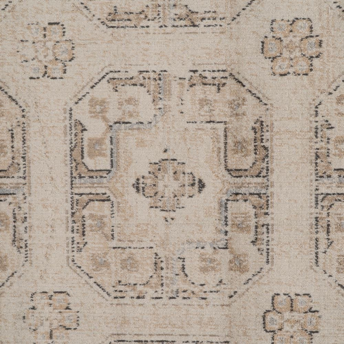 Covor vintage gri din viscoză, model geometric ornamental, dimensiune mare [6]