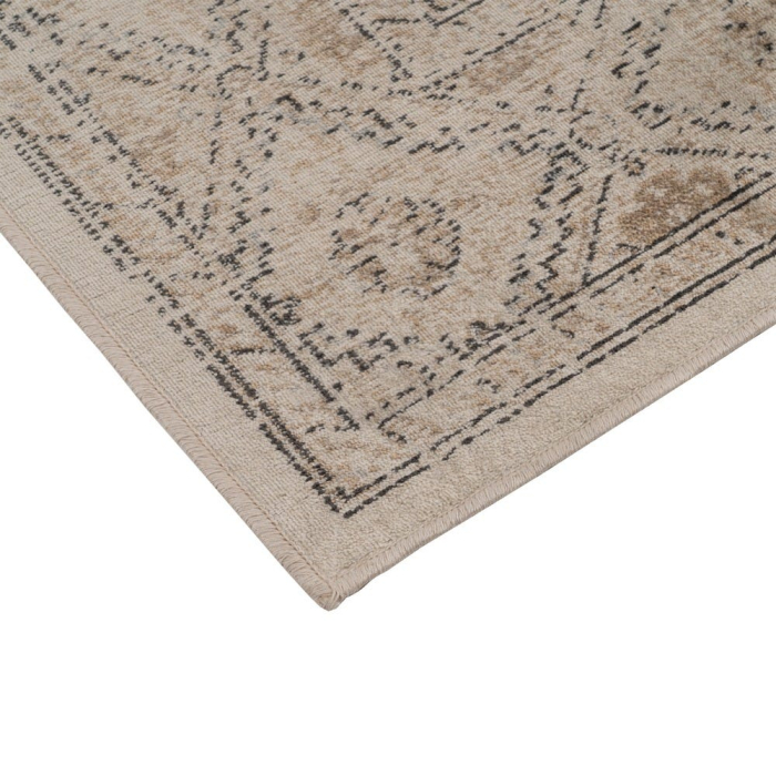 Covor vintage gri din viscoză, model geometric ornamental, dimensiune mare [2]