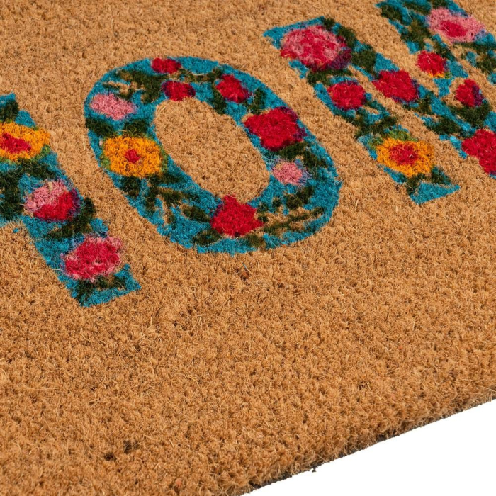 Covoraș de intrare din fibră de cocos cu mesaj floral Home [2]