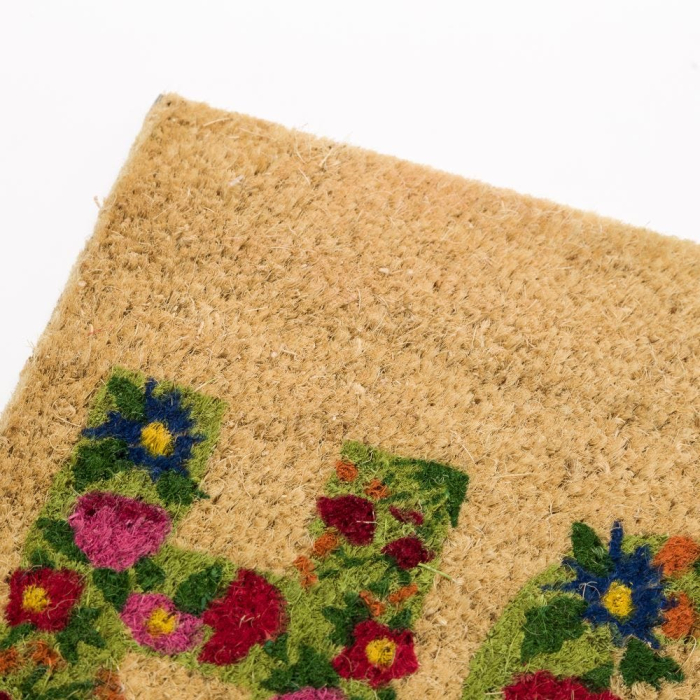 Covoraș de intrare din fibră de cocos cu mesaj floral Home [2]