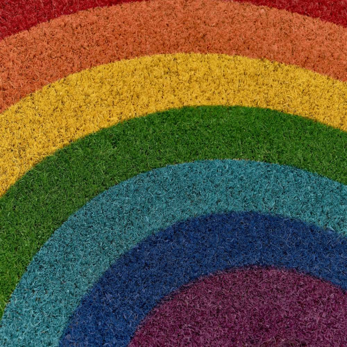Covoraș în formă de curcubeu din fibră de cocos, cu benzi colorate vii [2]