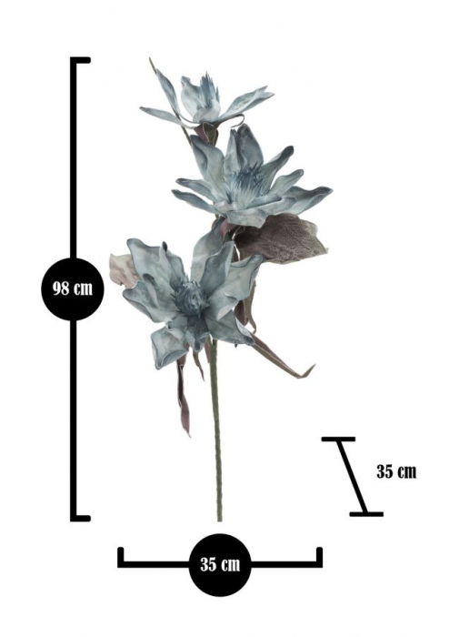 Flori albastre artificiale CreativDeco - Aranjamente florale moderne si durabile [5]