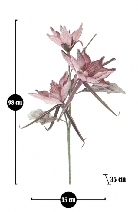 Flori roz artificiale CreativDeco - Plante artificiale pentru decor feminin elegant [6]