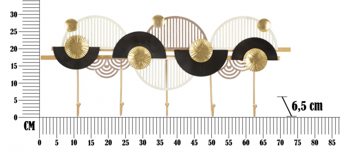 Cuier perete metalic | Accesorii hol moderne CreativDeco [6]