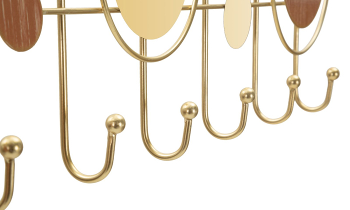 Cuier perete auriu cercuri geometrice lemn [4]