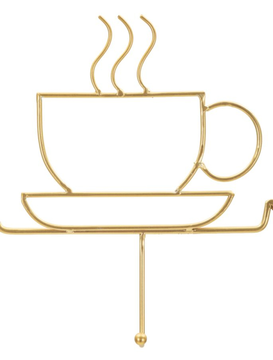 Cuier perete auriu cafea design modern [2]