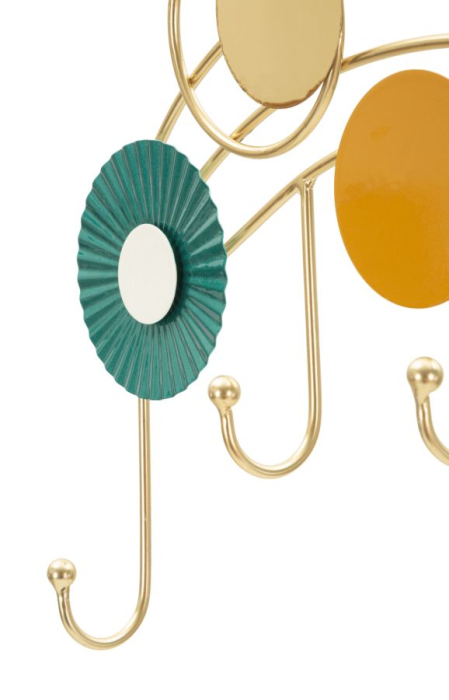 Cuier perete auriu forme geometrice colorate [3]