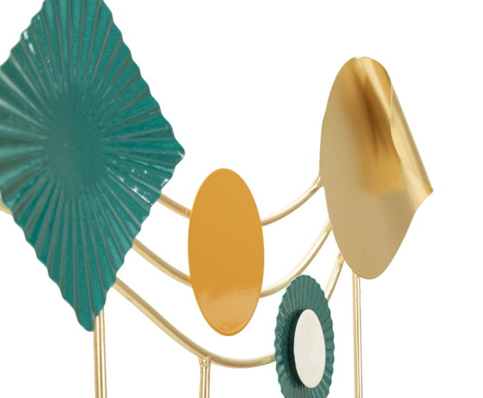 Cuier perete auriu forme geometrice colorate [2]