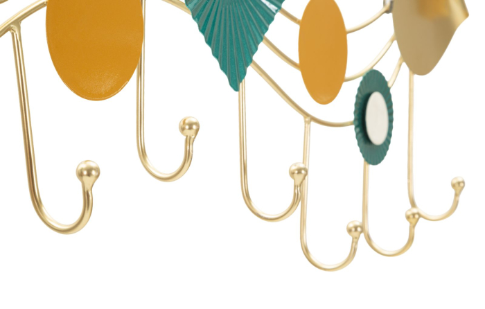 Cuier perete auriu forme geometrice colorate [4]