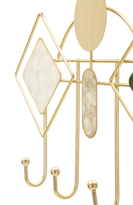 Cuier perete auriu geometric efect marmorat [3]