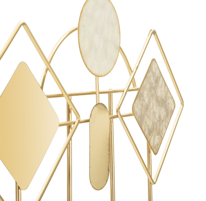 Cuier perete auriu geometric efect marmorat [2]