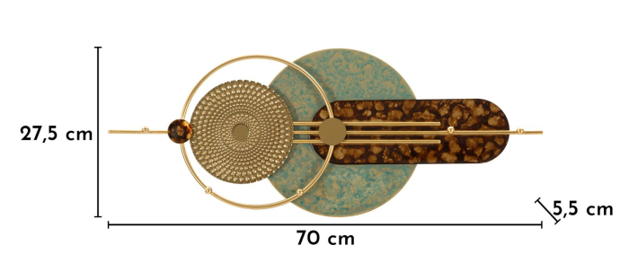 Cuier perete metal multicolor geometric artistic [6]