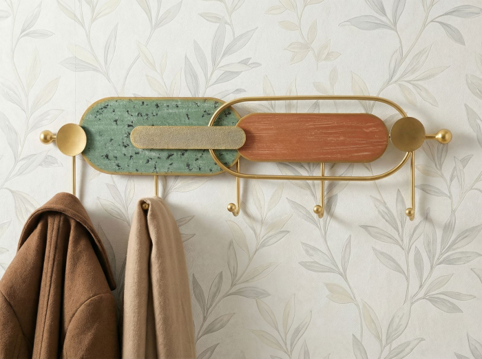 Cuier perete metal multicolor geometric modern [2]