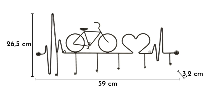 Cuier perete metal bicicletă design modern [6]