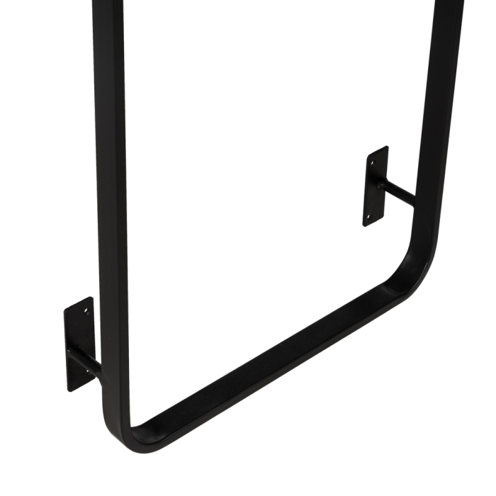 Cuier de perete din metal negru cu sase carlige din lemn [7]