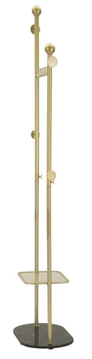 Cuier de podea din metal auriu cu bază marmură neagră design elegant [3]