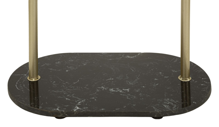 Cuier de podea din metal auriu cu bază marmură neagră design elegant [7]